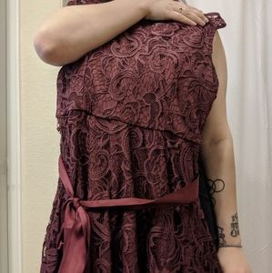 Burgundy dress